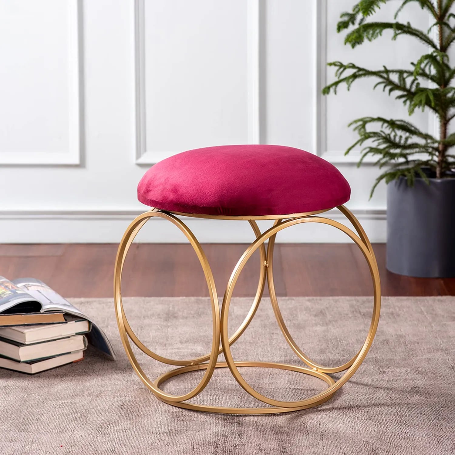 Metallic seating stool sofa chair Ottoman pouffes Sitting Stool