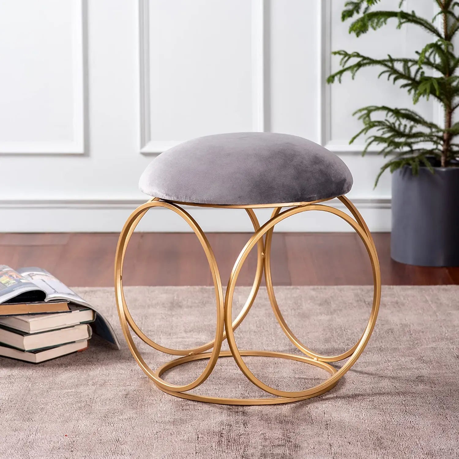 Metallic seating stool sofa chair Ottoman pouffes Sitting Stool