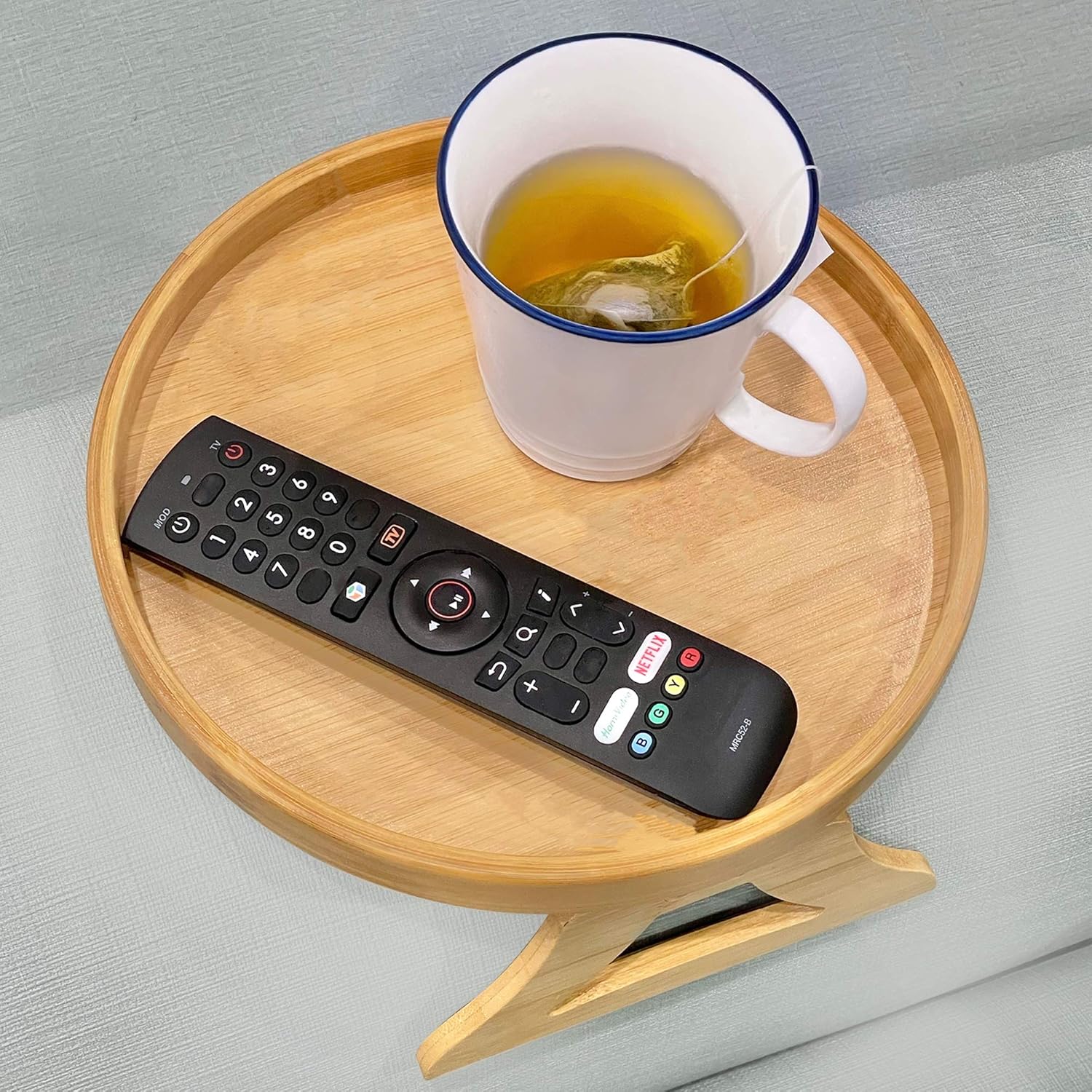 Sofa Arm Clip Tray, Side Table for Remote Controls/Drinks/Gamepads Holder
