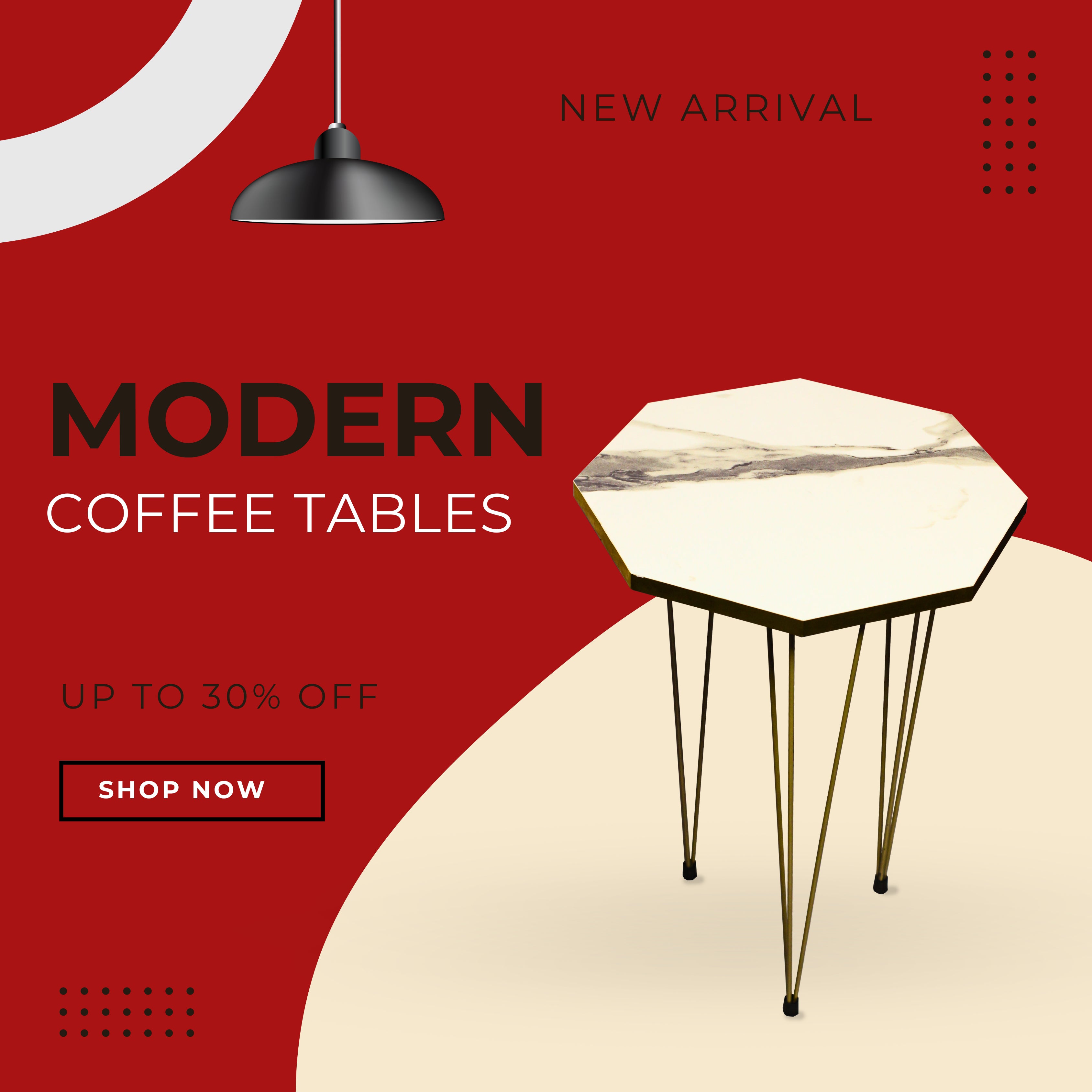 Hexagon Shape Coffee Table