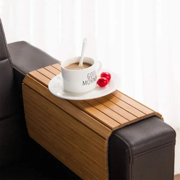 Bamboo Couch Arm Tray & Cup Holder